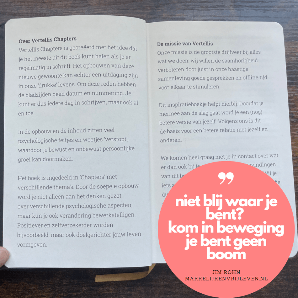 Leven in balans? Start met een dankbaarheidsdagboek, Vertellis chapters voor mentale groei. De basis voor een makkelijk en vrij leven.