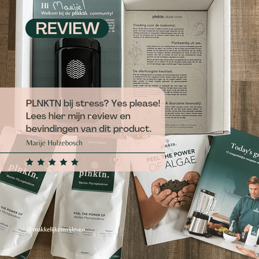 Makkelijk en vrij leven begint bij goede voeding. Lees mijn review van PLNKTN algen en algenolie hier. Alles voor een leven in balans.